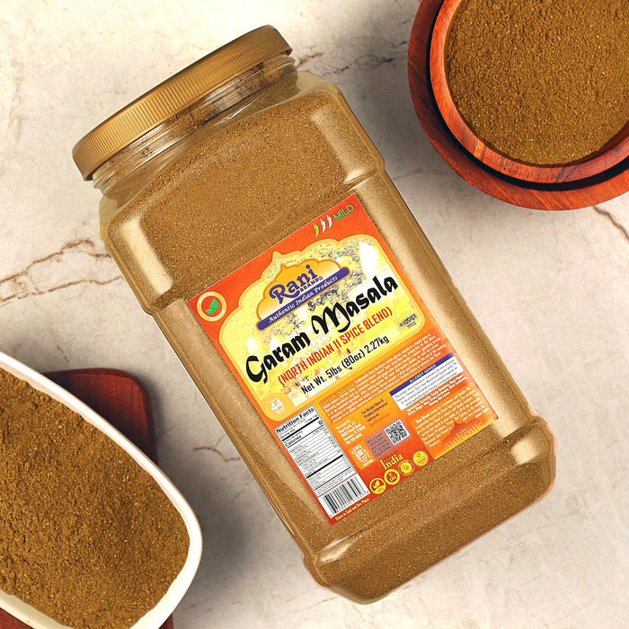 Rani Garam Masala Indian 11-Spice Blend 80oz (5lbs) 2.27kg PET Jar ~ All Natural, Salt-Free | Vegan | No Colors | Gluten Friendly | Kosher | NON-GMO