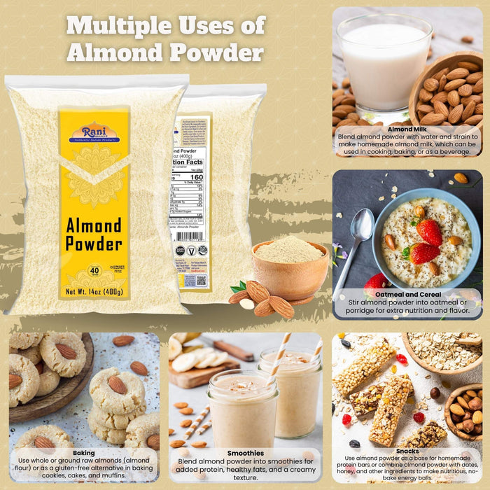 Rani Almonds Powder 14oz (400g) ~ All Natural | Gluten Friendly | NON-GMO | Kosher | Vegan | Product of USA
