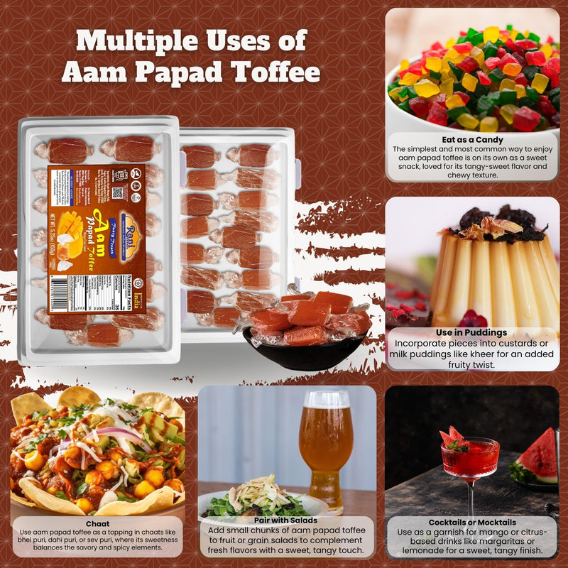 Rani Aam Pappad (Mango Fruit Snack) {3 Sizes Available}