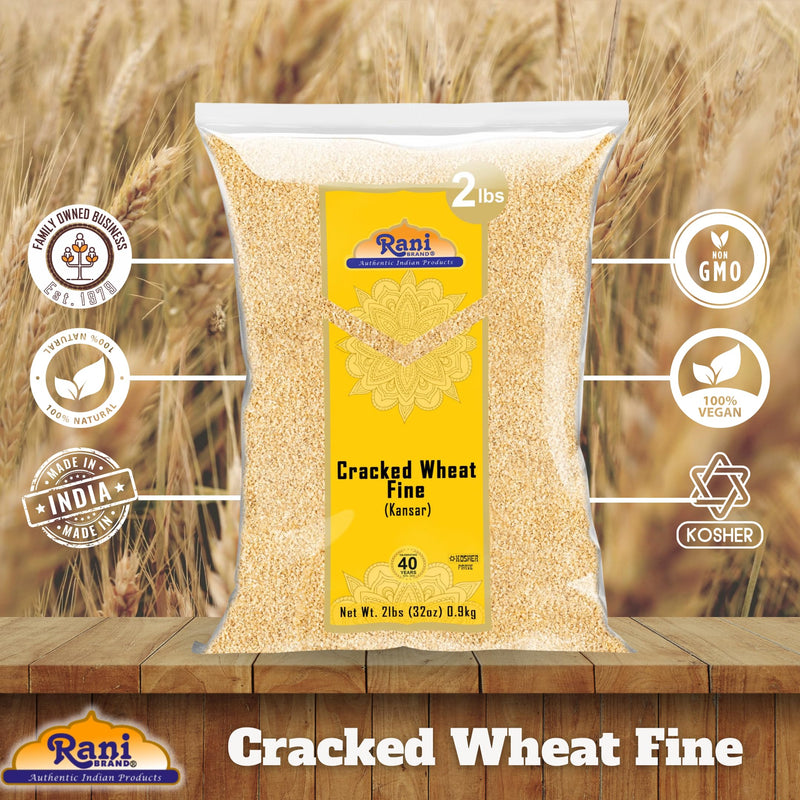 Rani Cracked Wheat Fine (Kansar, Bulgur, Similar to Wheat #1) 32oz (2lbs) 907g ~ All Natural | Vegan | No Colors | NON-GMO | Kosher | Indian Origin