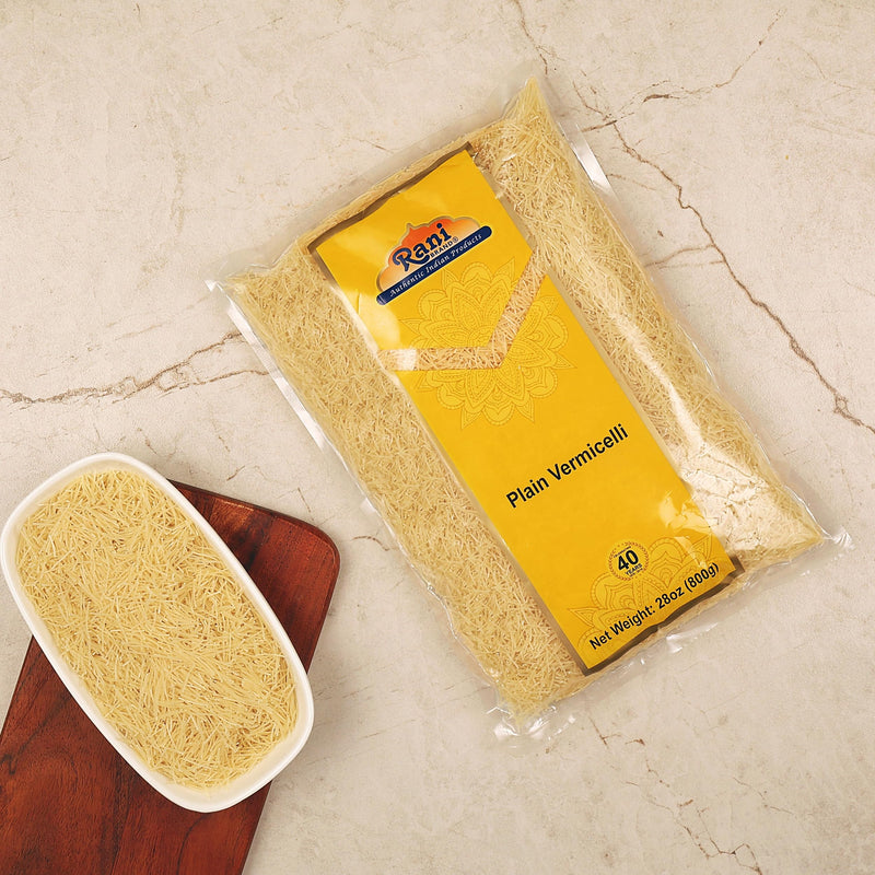 Rani Plain Vermicelli (Wheat Noodles) 28oz (1.75lbs) 800g, Pack of 3 ~ All Natural | Vegan | NON-GMO | Indian Origin