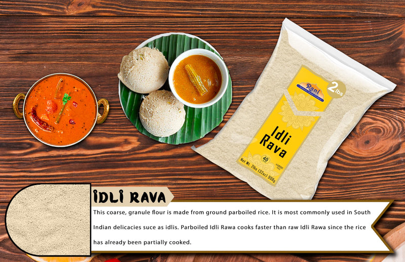 Rani Idly Rava (Parboiled Cream of Rice) 32oz (2lbs) 908g ~ All Natural | Vegan | Gluten Friendly | NON-GMO | Indian Origin