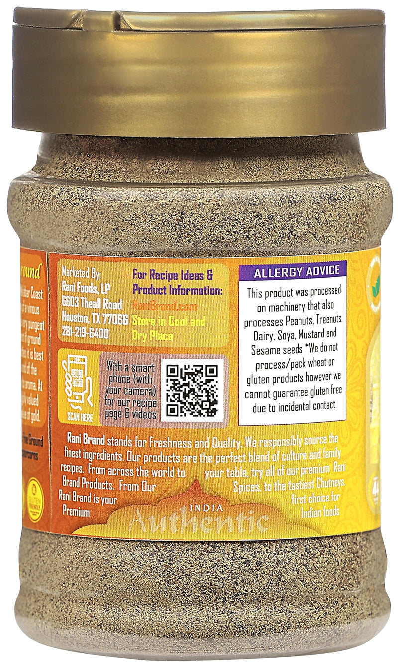 Rani Black Pepper Fine Powder 80 Mesh, 3oz (85g) PET Jar ~ Gluten Friendly, Non-GMO, All Natural | Kosher