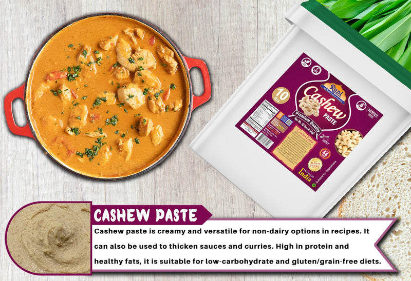 Rani Cashew Paste 160oz (10lbs) 4.54kg Bulk ~ Vegan | Gluten Free | NON-GMO | Kosher | No Colors | Indian Origin