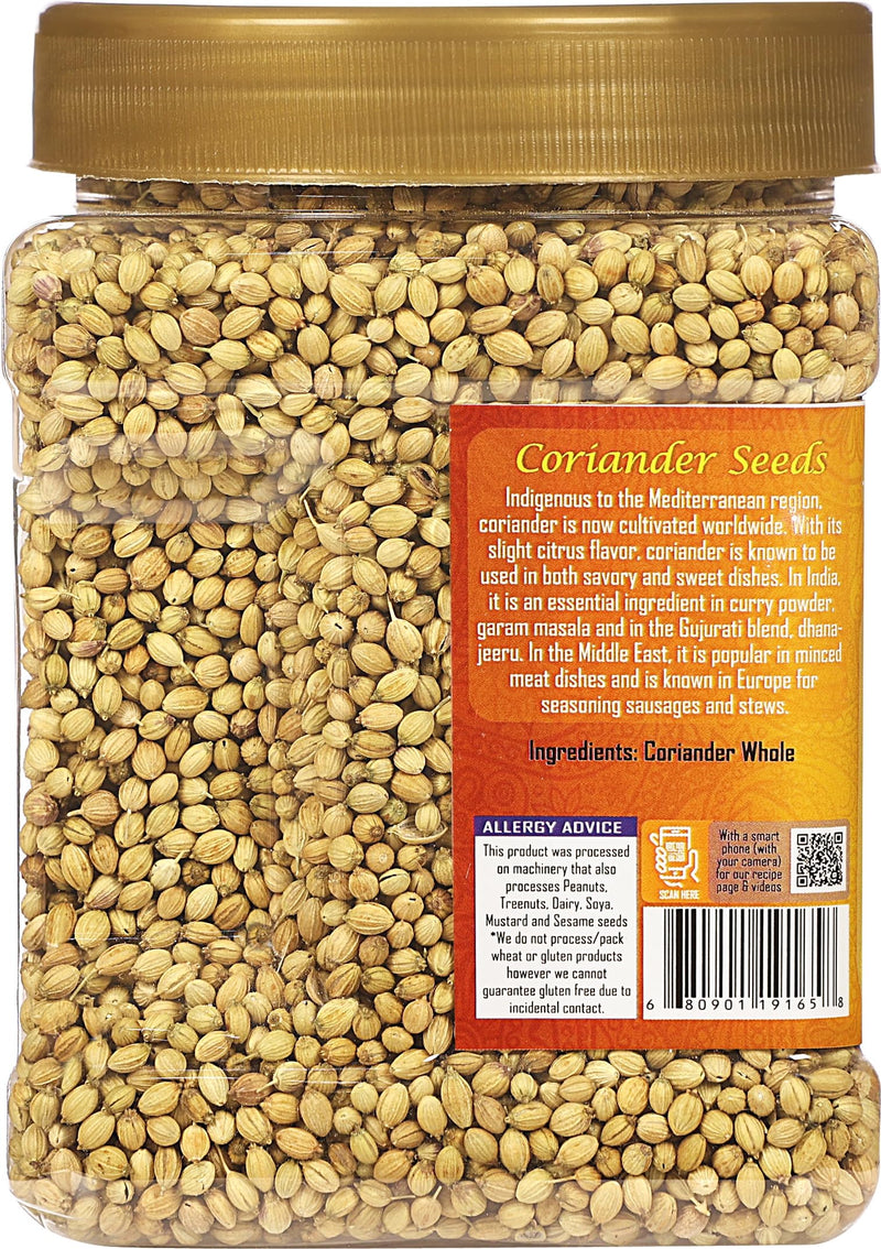 Rani Coriander (Dhania) Seeds Whole, Indian Spice 8oz (227g) ~ All Natural ~ Gluten Friendly | NON-GMO | Vegan | Kosher | Indian Origin
