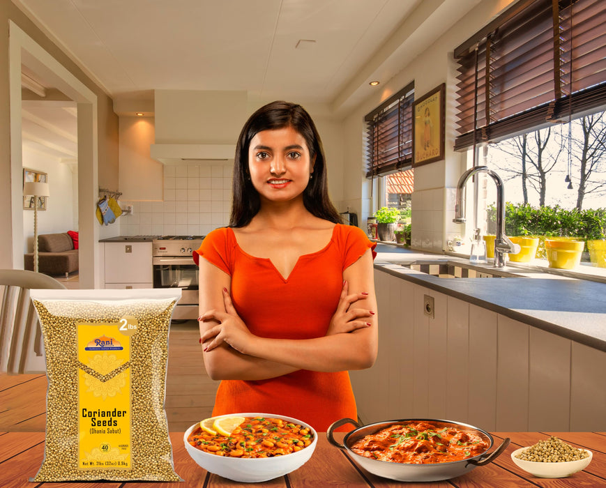 Rani Coriander (Dhania) Seeds Whole, Indian Spice 32oz (2lbs) 907g ~ All Natural | Gluten Friendly | NON-GMO | Kosher | Vegan | Indian Origin