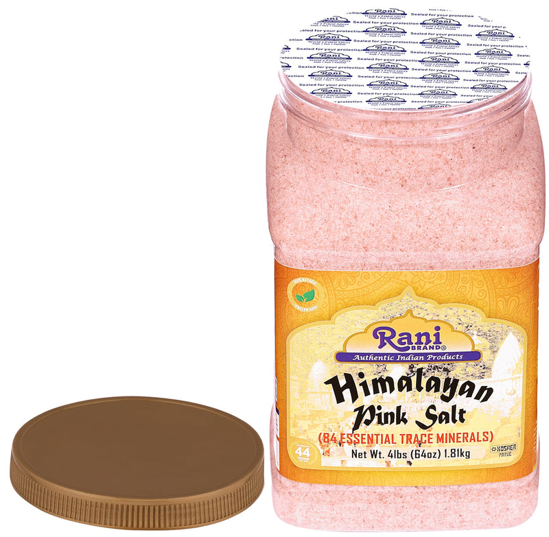 Rani Himalayan Pink Salt Powder (84 Essential Trace Minerals) 64oz (4lbs) 1.81kg PET Jar ~ All Natural | Vegan | Gluten Friendly | NON-GMO | Kosher | Indian Origin