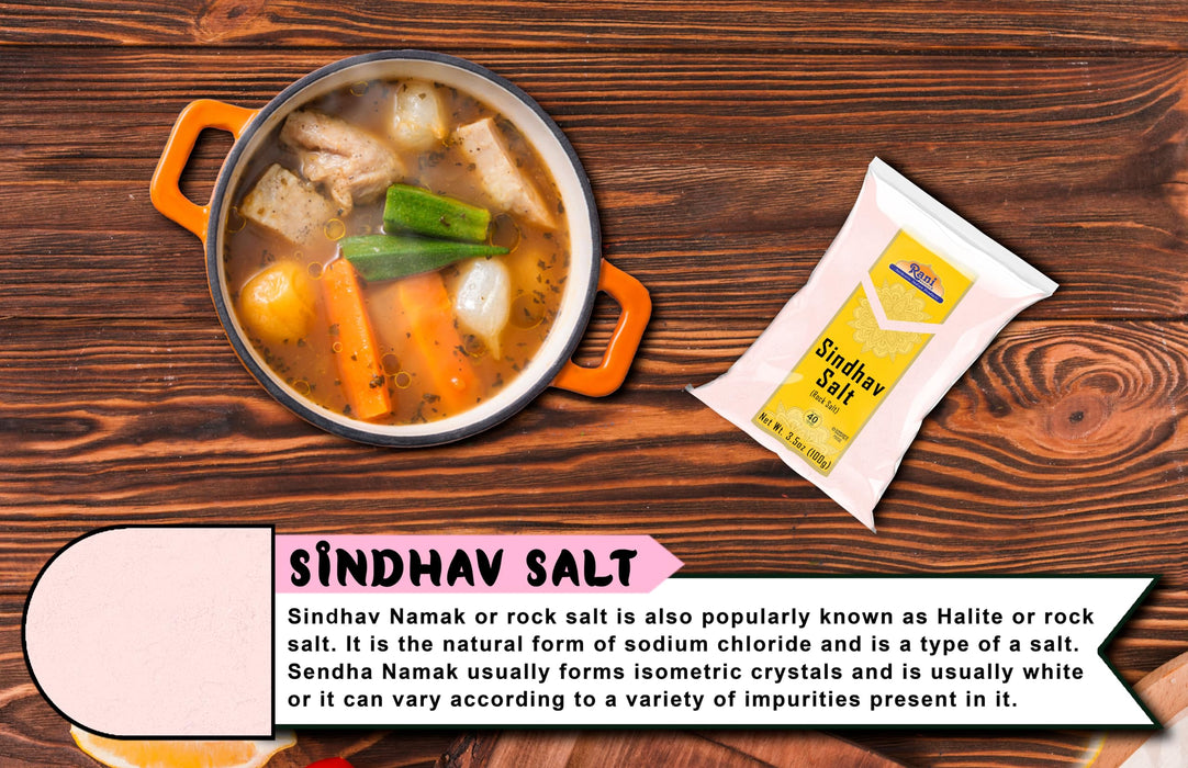 Rani Sindhav Namak (Rock Salt) Powder 3.5oz (100g) ~ Unrefined, Pure and Natural | Vegan | Gluten Friendly | NON-GMO | Kosher | Indian Origin