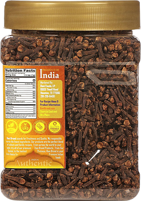 Rani Cloves Whole (Laung) 14oz (400g) Great for Food, Tea, Pomander Balls and Potpourri, Hand Selected, Spice, PET Jar ~ All Natural | NON-GMO | Kosher | Vegan