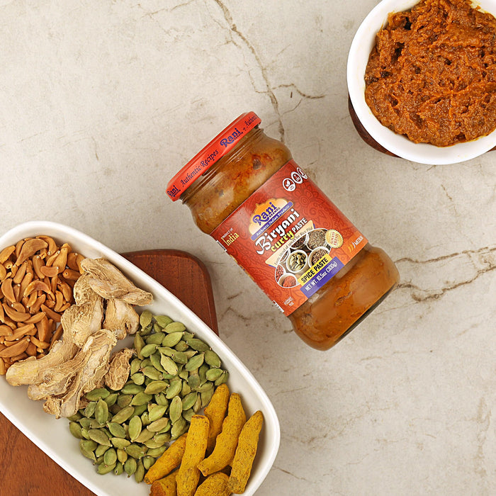 Rani Biryani Masala Curry Paste (Cooking Spice Paste for Indian Rice Dishes, Pullao/Pilau) 10.5oz (300g) Glass Jar ~ All Natural | Vegan | No Colors | Gluten Free | NON-GMO | Kosher | Indian Origin