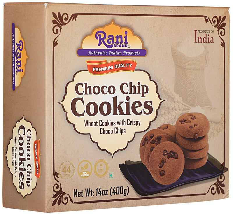 Rani Cookies Variety Pack of 4 (Jeera, Choco Chip, Dry Fruits, Atta) 14oz (400g) each, Premium Quality Indian Cookies ~ Vegan | Non-GMO | Indian Origin
