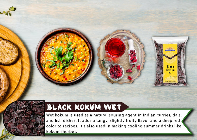 Rani Black Kokum (Wet) Garcinia Indica 3.5oz (100g) ~ All Natural | Gluten Friendly | Vegan | NON-GMO | Kosher | No Salt or fillers | Indian Origin