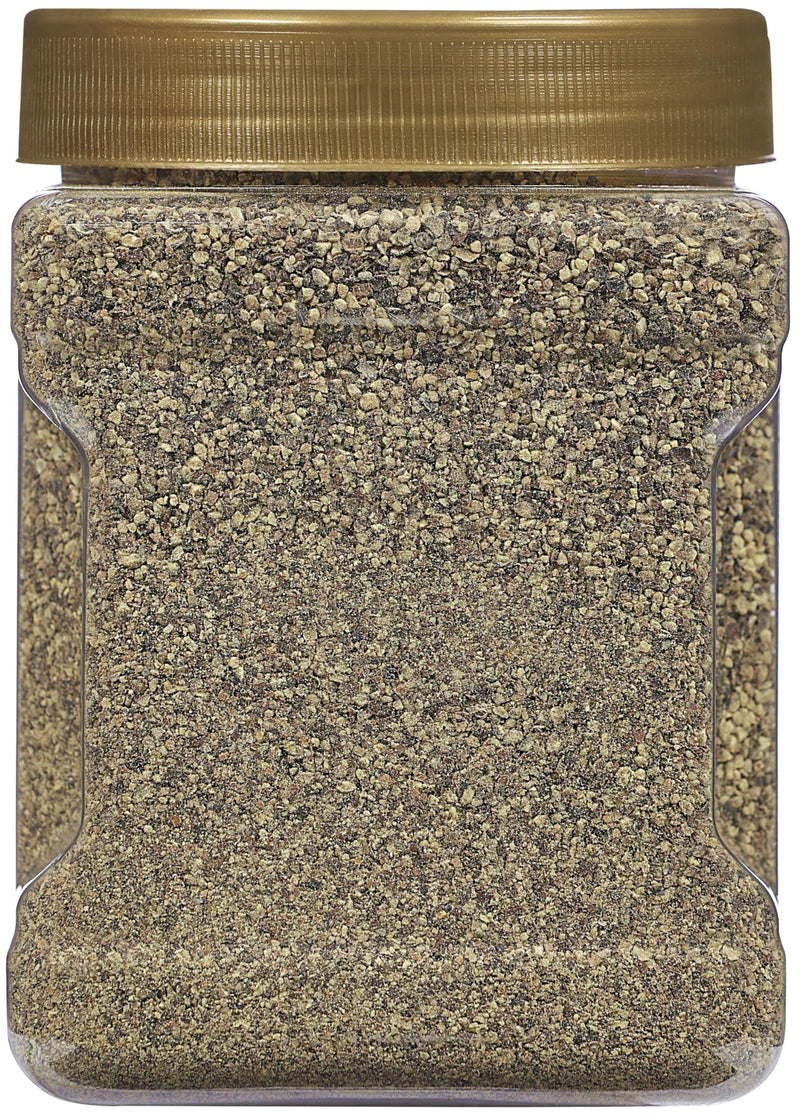 Rani Black Pepper Coarse Ground 28 Mesh (Table Grind), 16oz (1lb) 454g PET Jar ~ All Natural | Vegan | Gluten Friendly | NON-GMO | Kosher