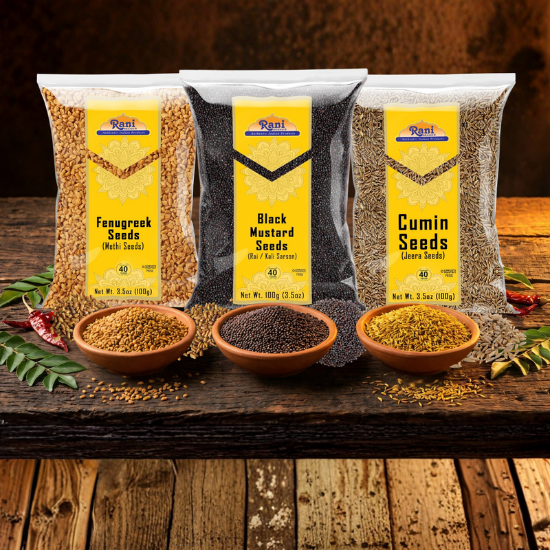 Rani Cumin, Mustard, Fenugreek Seeds 3.5oz