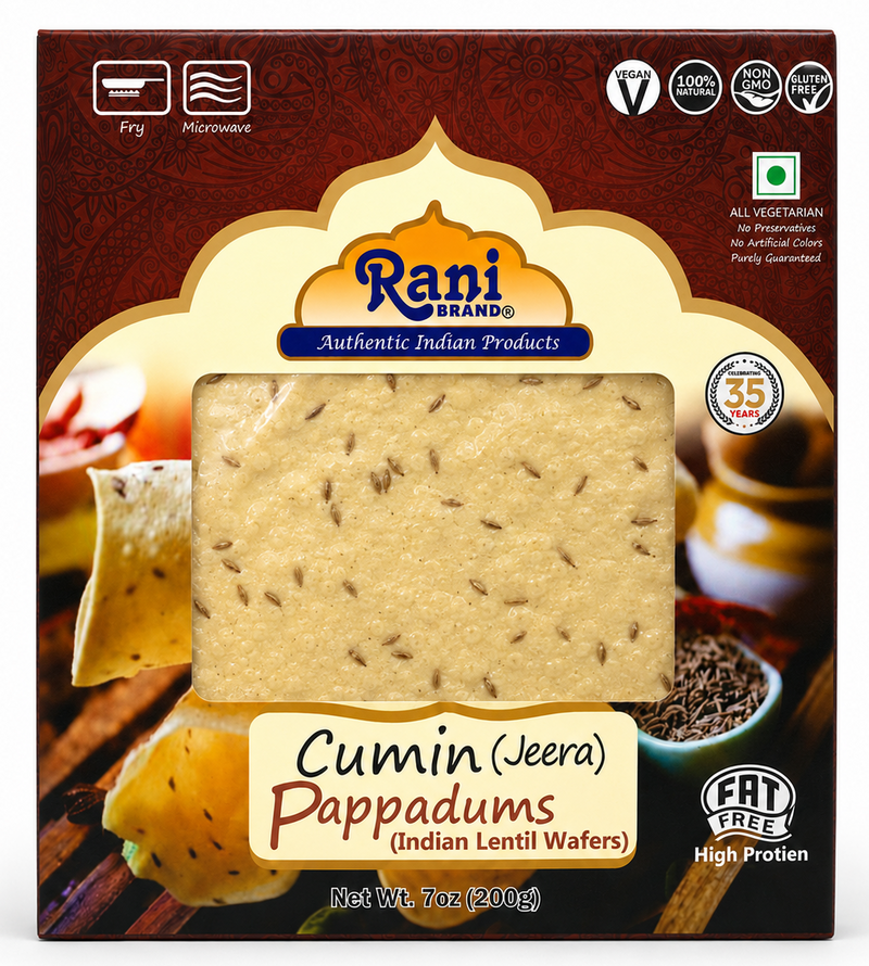 Rani Pappadums (Indian Lentil Wafer Snack) {6 Varieties Available}