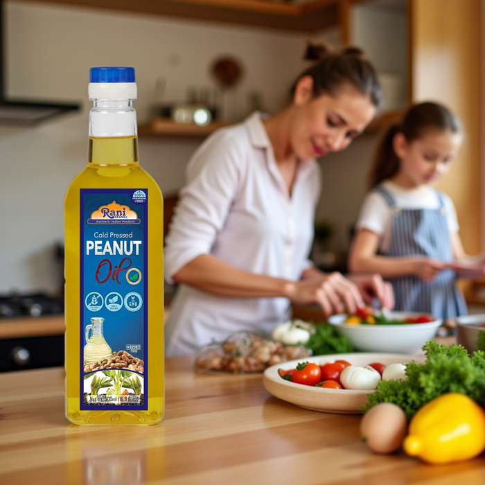 Rani Peanut Oil 16.9 Ounce (500ml) Cold Pressed | 100% Natural | NON-GMO | Kosher | Vegan | Gluten Free