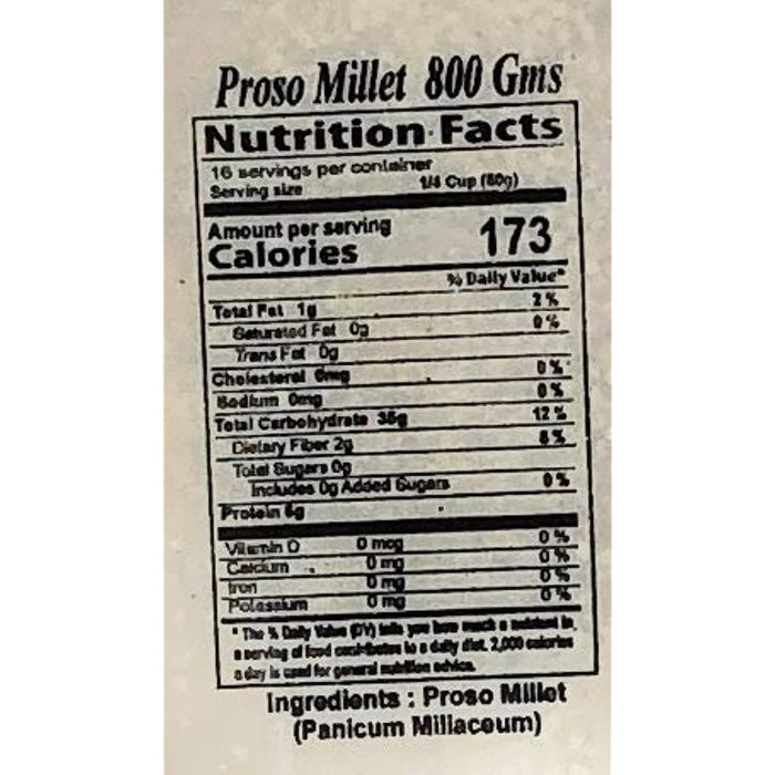 Rani Proso Millet (Panicum Millaceum) Whole Ancient Grain Seeds ~ All Natural | Gluten Friendly | NON-GMO | Vegan | Indian Origin