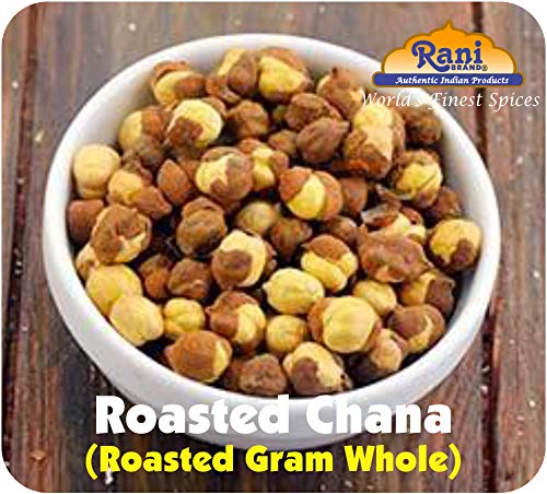Rani Roasted Chana (Chickpeas) Plain Flavor 12.3oz (350g) PET Jar ~ All Natural | Vegan | No Preservatives | Gluten Friendly | Indian Origin | Great Snack, Ready to Eat