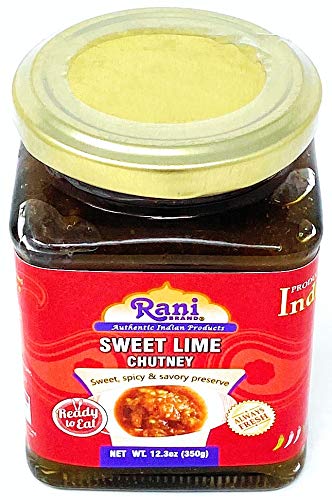 Rani Sweet Lime Mango Chutney (Indian Preserve) 10.5oz (300g) Glass Jar, Ready to eat, Vegan ~ Gluten Free Ingredients, All Natural, NON-GMO