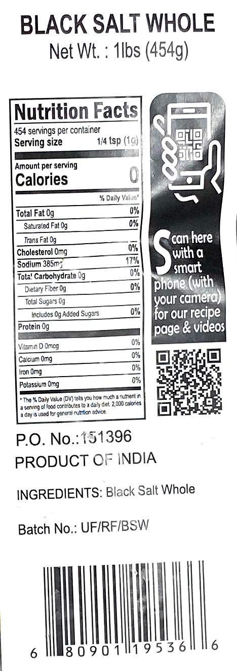 Rani Black Salt (Kala Namak) {11 Sizes Available}