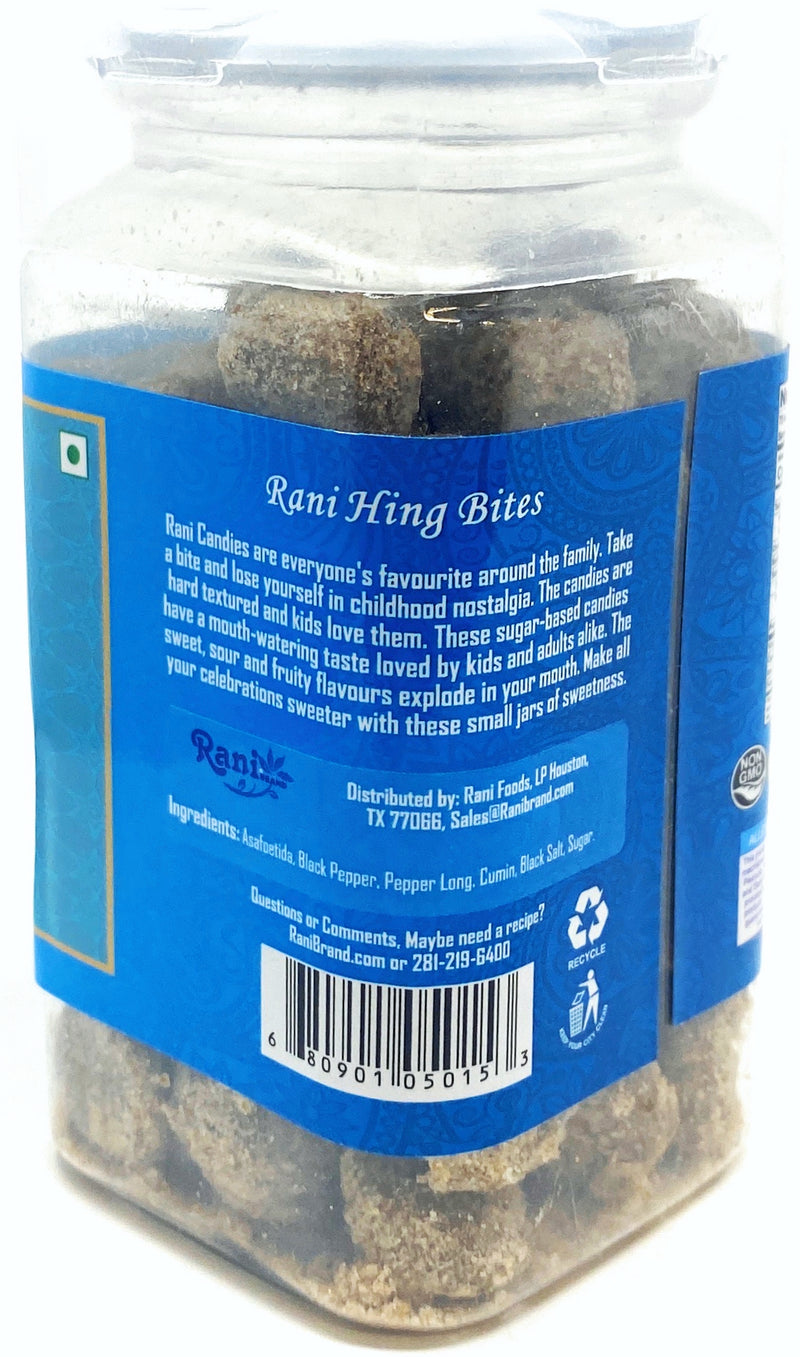 Rani Hing (Asafetida) Bites 5.25oz (150g) Vacuum Sealed, Easy Open Top, Resealable Container ~ Indian Tasty Treats | Vegan | Gluten Friendly | NON-GMO | Indian Origin