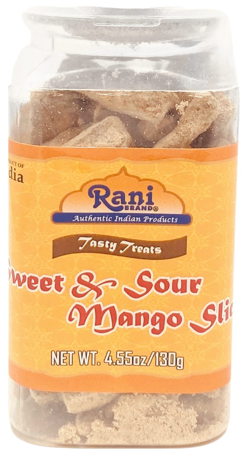 Rani Sweet & Sour Mango Slice Candy 4.55oz (130g) Vacuum Sealed, Easy Open Top, Resealable Container ~ Indian Tasty Treats | Vegan | Gluten Friendly | NON-GMO | Indian Origin (Copy)