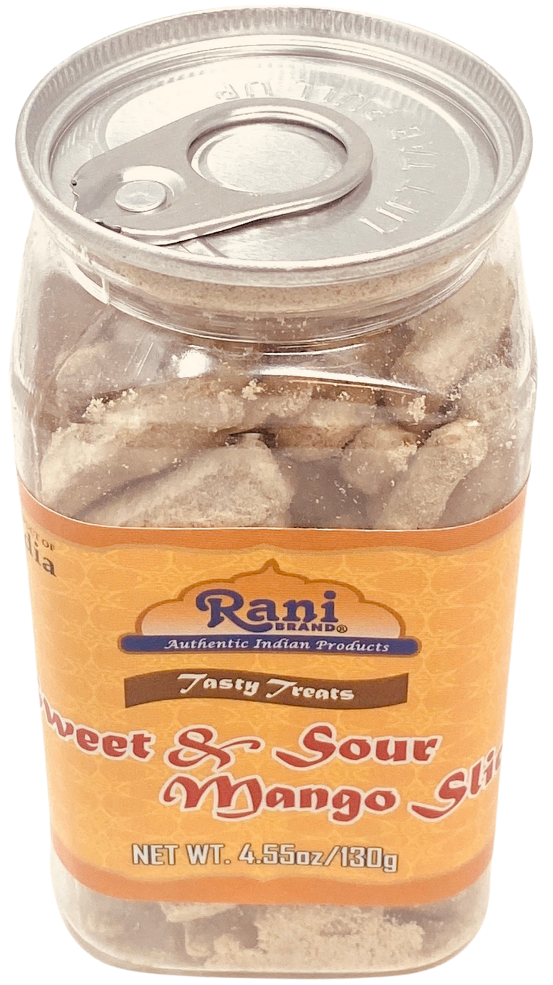 Rani Sweet & Sour Mango Slice Candy 4.55oz (130g) Vacuum Sealed, Easy Open Top, Resealable Container ~ Indian Tasty Treats | Vegan | Gluten Friendly | NON-GMO | Indian Origin (Copy)