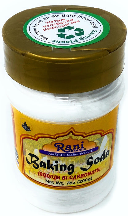 Rani Baking Soda (SODIUM BI-CARBONATE) 7oz (200g) PET Jar ~ Used for cooking, NON-GMO | Indian Origin | Gluten Friendly