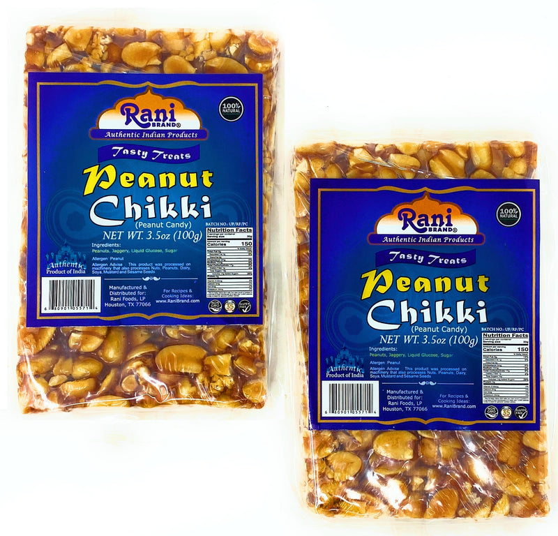 Rani Peanut Chikki (Brittle Candy) 100g 3.5oz