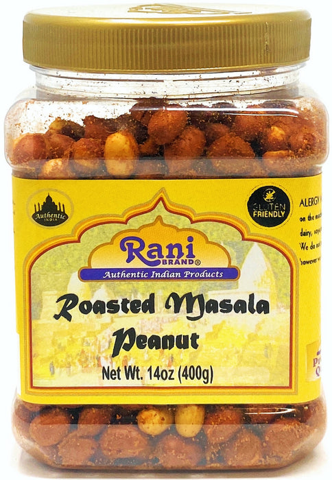 Rani Roasted Masala Peanuts 14oz (400g) PET Jar ~ Freshly Made | All Natural | Gluten Friendly | Product of USA ~ Spanish Grade Groundnut