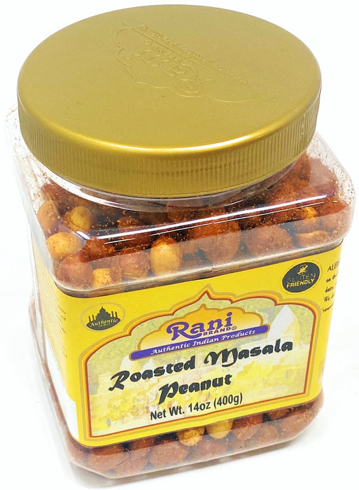 Rani Roasted Masala Peanuts 14oz (400g) PET Jar ~ Freshly Made | All Natural | Gluten Friendly | Product of USA ~ Spanish Grade Groundnut