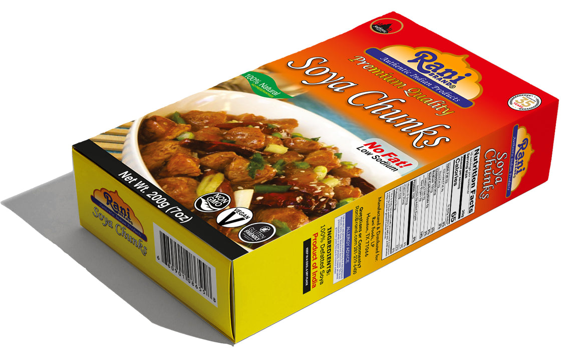 Rani Soya Chunks Nuggets (High Protien) 7oz (200g) ~ All Natural, Salt-Free | Vegan | No Colors | Gluten Friendly | NON-GMO | Indian Origin | Meat Alternate Substitute