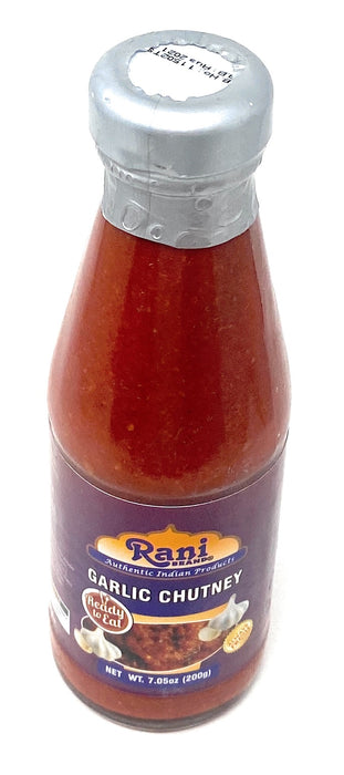 Rani Garlic Chutney 7oz (200g) Glass Jar, Vegan, Perfect for dipping, Savory Dishes & french fries!  Gluten Free | NON-GMO | No Colors | Indian Origin