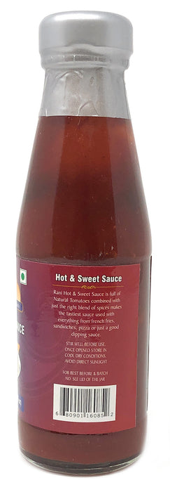 Rani Hot & Sweet Sauce 7oz (200g) Glass Jar, Vegan, Perfect for dipping, Savory Dishes & french fries! ~ Gluten Free | NON-GMO | No Colors | Indian Origin