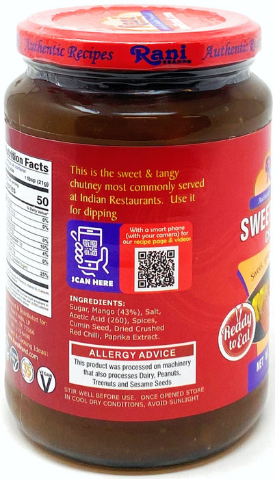 Rani Sweet Mango Chutney (Indian Preserve) 36oz (2.2lbs) 1kg Value Pack, Glass Jar, Ready to eat, Vegan ~ Gluten Free, All Natural, NON-GMO