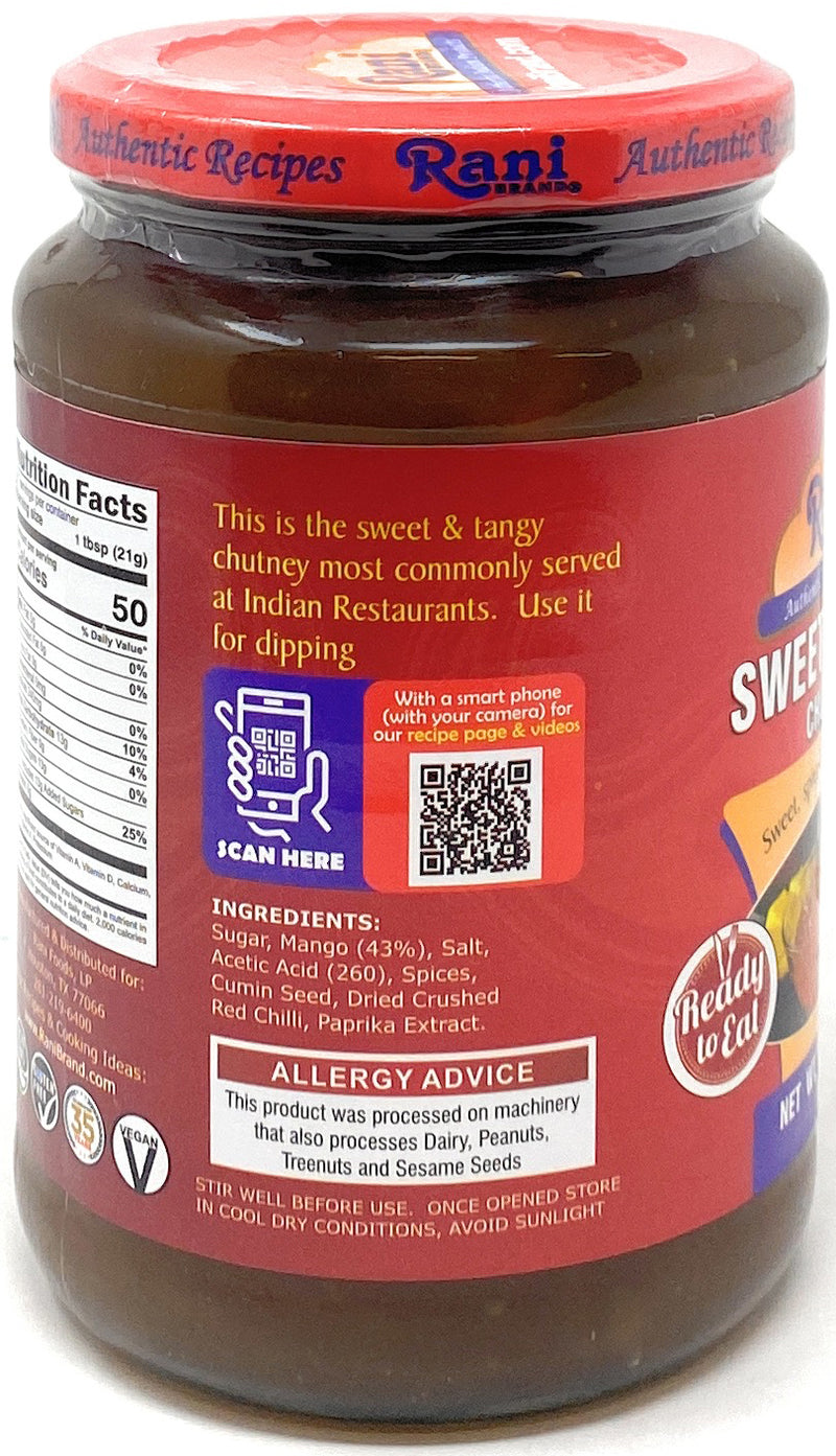Rani Sweet Mango Chutney (Indian Preserve) 36oz (2.2lbs) 1kg Value Pack, Glass Jar, Ready to eat, Vegan, Pack of 5+1 ~ Gluten Free, All Natural, NON-GMO