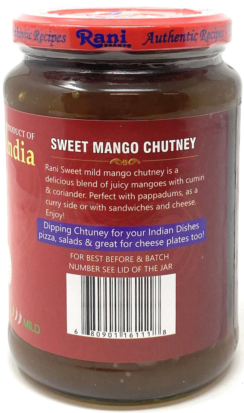 Rani Sweet Mango Chutney (Indian Preserve) 36oz (2.2lbs) 1kg Value Pack, Glass Jar, Ready to eat, Vegan, Pack of 5+1 ~ Gluten Free, All Natural, NON-GMO