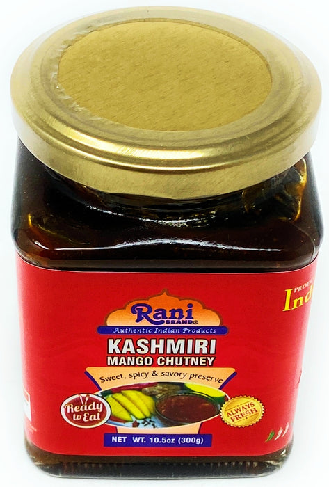 Rani Kashmiri Mango Chutney (Indian Preserve) 10.5oz (300g) Glass Jar, Ready to eat, Vegan ~ Gluten Free, All Natural, NON-GMO