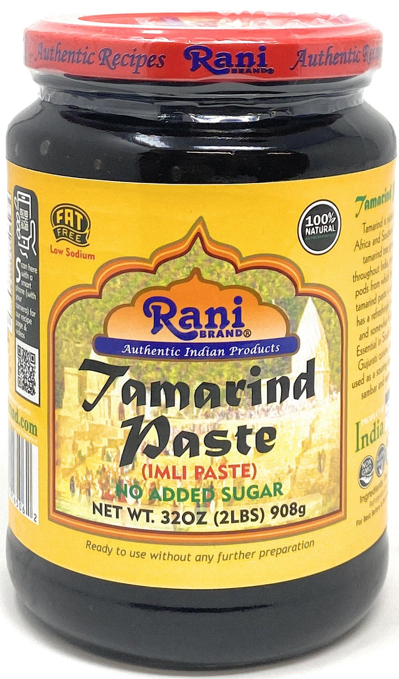 Rani Tamarind Paste Puree (Imli) 32oz (2lbs) 908g Bulk Glass Jar, No Added Sugar, Pack of 5+1 Free ~ All Natural | Vegan | Gluten Free
