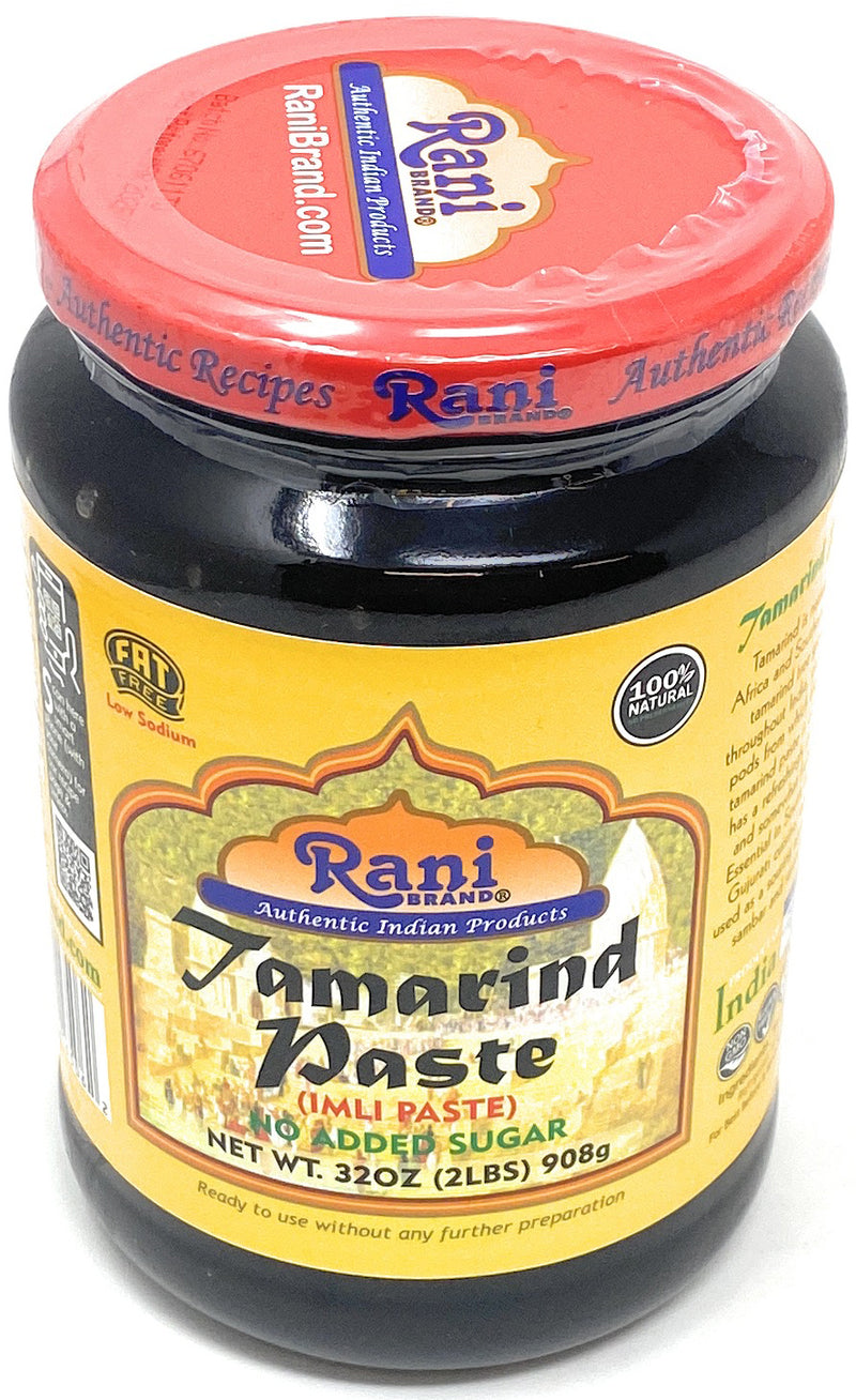 Rani Tamarind Paste Puree (Imli) 32oz (2lbs) 908g Bulk Glass Jar, No Added Sugar, Pack of 5+1 Free ~ All Natural | Vegan | Gluten Free