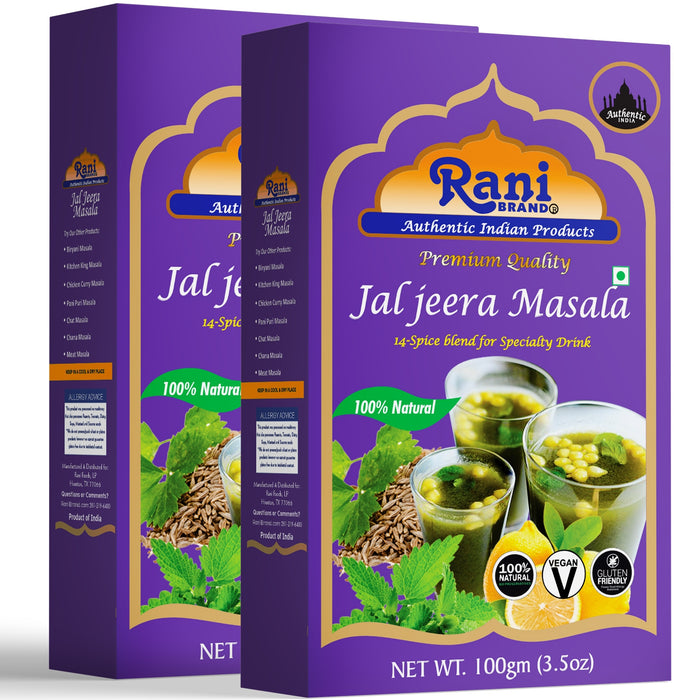 Rani Jal Jeera Masala (14-Spice blend for Spicy Indian Drink) 3.5oz (100g) ~ All Natural | Vegan | No Colors | Gluten Friendly | NON-GMO | Indian Origin