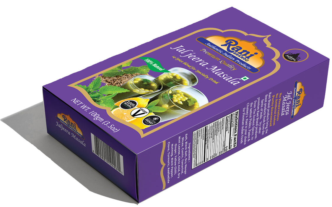 Rani Jal Jeera Masala (14-Spice blend for Spicy Indian Drink) 3.5oz (100g) ~ All Natural | Vegan | No Colors | Gluten Friendly | NON-GMO | Indian Origin