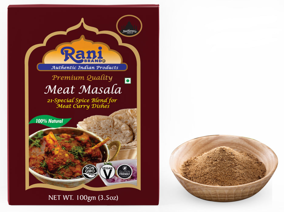 Rani Meat Curry Masala 21-Spice Blend 3.5oz (100g) ~ All Natural | Vegan | No Colors | Gluten Friendly | NON-GMO | Indian Origin