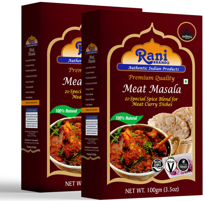 Rani Meat Curry Masala 21-Spice Blend 3.5oz (100g) ~ All Natural | Vegan | No Colors | Gluten Friendly | NON-GMO | Indian Origin
