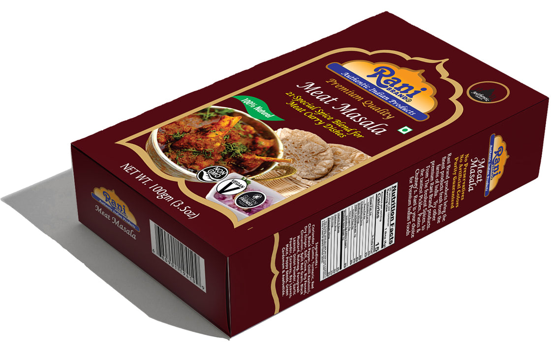 Rani Meat Curry Masala 21-Spice Blend 3.5oz (100g) ~ All Natural | Vegan | No Colors | Gluten Friendly | NON-GMO | Indian Origin
