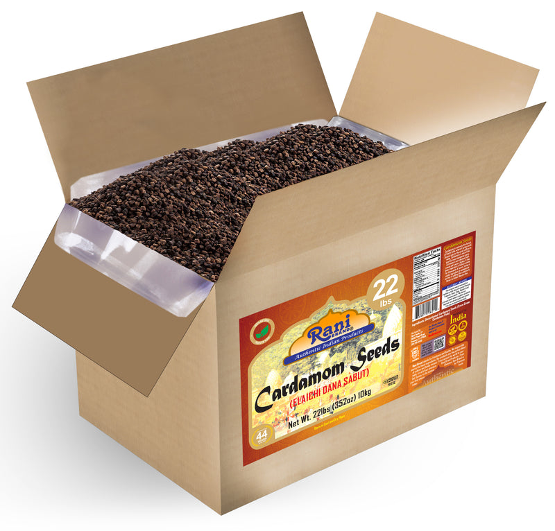 Rani Cardamom (Elachi) Decorticated Seeds Indian Spice 352oz (22lbs) 10kg Bulk Box ~ All Natural | Vegan | Gluten Friendly | NON-GMO | Indian Origin