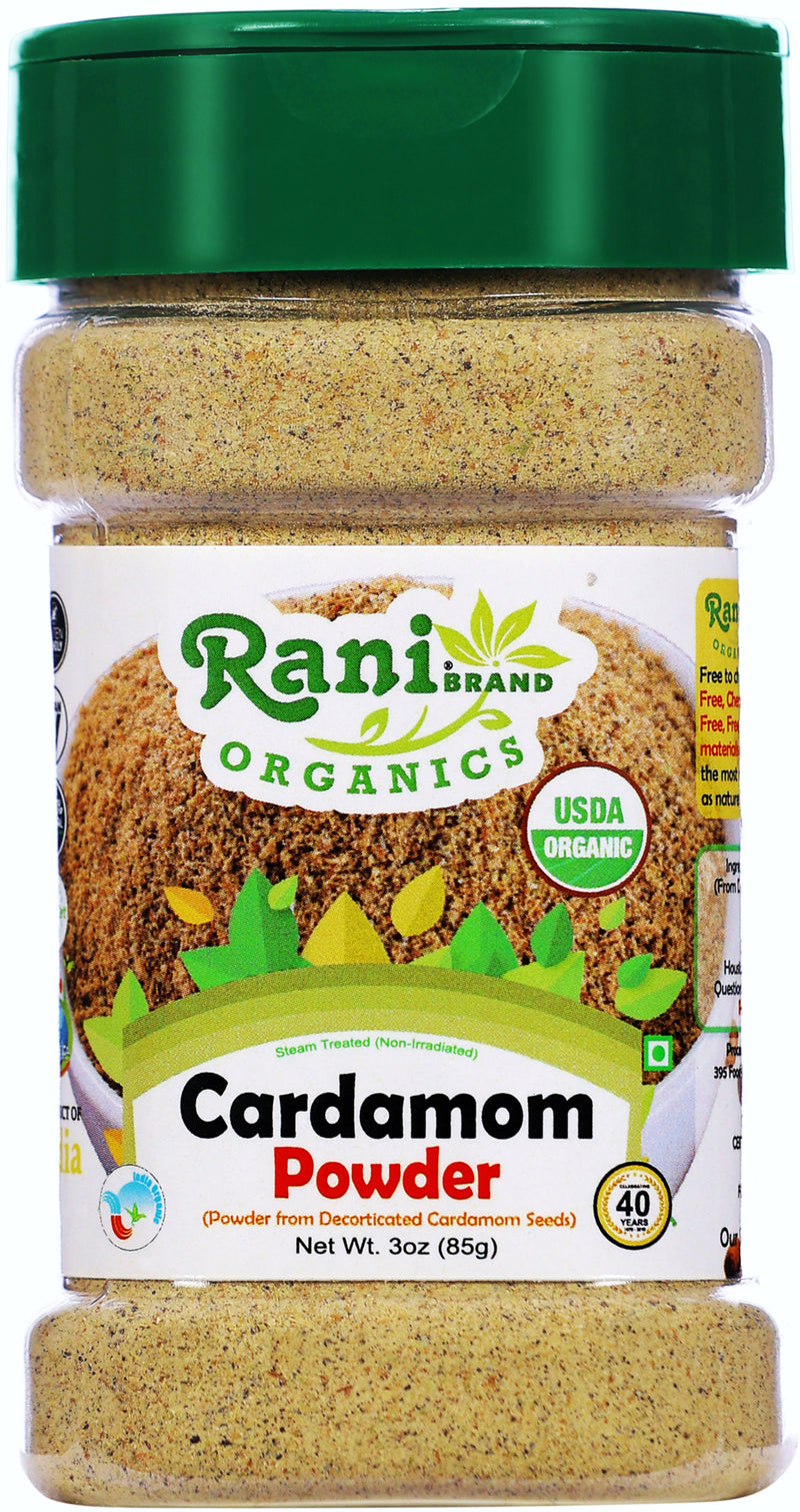 Rani Organic Cardamom (Elachi) Ground, Powder 3oz