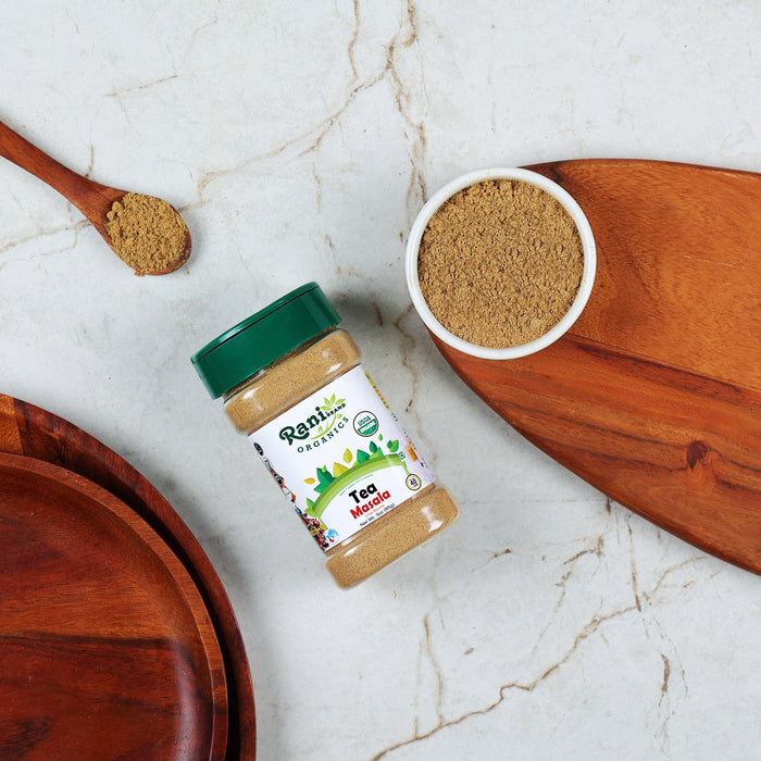 Rani Organic Tea (Chai) Masala Indian Spice Blend 3oz (85g) PET Jar ~ All Natural | Vegan | Gluten Friendly | Indian Origin | USDA Certified Organic