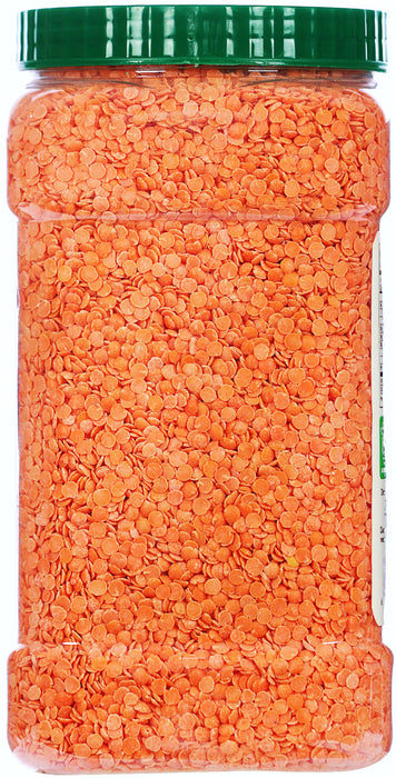 Rani Organic Masoor Dal (Red Split Lentils) 64oz (4lbs) 1.81kg Bulk PET Jar ~ All Natural | Vegan | Gluten Friendly | NON-GMO | USDA Certified Organic