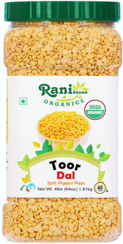 Rani Organic Toor Dal (Split Pigeon Peas) 64oz